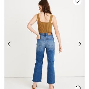 Madewell Wide Leg Front Button Jean